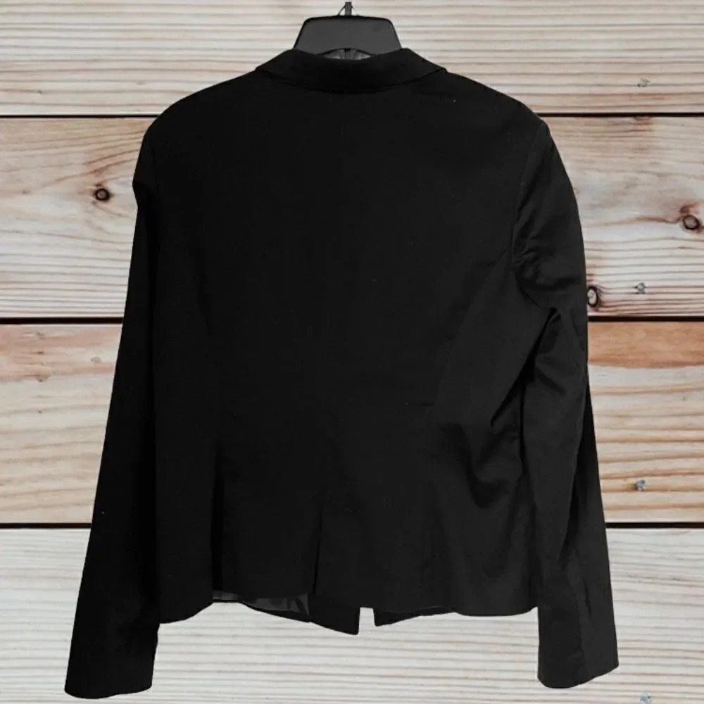 ATTENTION Women’s Black Fitted Classic Timeless Cotton Blend Blazer Size 16